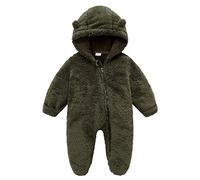 Tuta Neonato Invernali Jumpsuit Tute da neve Snowsuit Bambino Bambina Addensare Caldo Flanella Pagliaccetto in Pile per e Body a Maniche Lunghe con Cerniera Unisex Kids