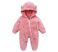 Tuta Neonato Invernali Jumpsuit Tute da neve Snowsuit Bambino Bambina Addensare Caldo Flanella Pagliaccetto in Pile per e Body a Maniche Lunghe con Cerniera Unisex Kids