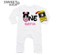 tuta neonato neonata IL MIO PRIMO COMPLEANNO MINNI IDEA REGALO PERSONALIZZATO