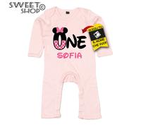 tuta neonato neonata IL MIO PRIMO COMPLEANNO MINNI IDEA REGALO PERSONALIZZATO