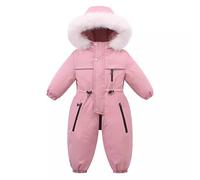 Tuta Neonato Sottile Tinta Unita Cavallo Aperto Abbigliamento Sci Bambini Ragazzi Ragazze Modello Invernale 2024 Esterno Autunno Inverno Comodo Bambino Bambina (Red, 5-6 Years)