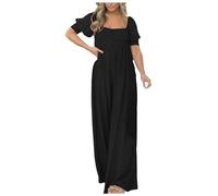 Tuta Nera Elegante Monospalla Completa Intere Lunga Pesante Coordinato Celeste Bottoni Turchese Primaverile Reggicalze Panciotto Chiffon Le Classica Staccabile Maglina Tecnico Costose Aerea