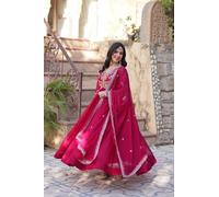 Tuta palazzo pesante ultima georgette con dupatta per donna matrimonio pronto...