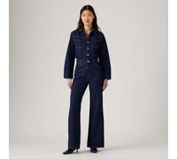 Tuta pantalone in denim, maniche lunghe Blu XL Tinta unita