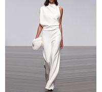 Tuta Pantaloni Casual Donna Asimmetrica Woman Asymmetric Jumpsuit Romper 660059