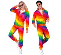 TUTA PARTY FASHION ARCOBALENO PIXEL TAGLIA L