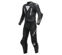 Tuta Pelle Uomo Dainese LAGUNA SECA 5 2PCS Perforata Nero/Nero/Bianco Taglia:64