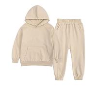 Tuta per bambini e ragazze Casual Sportivi a Blocchi di Colore costume da ragazzo in Morbido Cotone Lunga Cotone Inverno da Notte Bambino Elegante Set Tinta Unita per Regalo