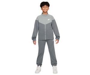 Tuta per ragazzi Nike Kids Dri-Fit Poly Knit Full Zip - smoke grey/light smoke grey/white - Grigio (M)
