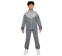 Tuta per ragazzi Nike Kids Dri-Fit Poly Knit Full Zip - smoke grey/light smoke grey/white - Grigio (XS)