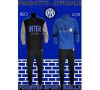 TUTA/PIGIAMA FC INTER INVERNALE MEZZA ZIP SENIOR S/XXL UFFICIALE