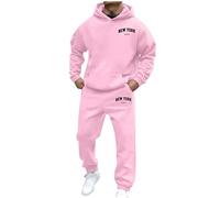 Tuta Pile Uomo Invernale Felpata Tuta Completa Pantaloni Tuta Uomo Completo Tuta in Casa Felpa con Cappuccio Tuta Sportiva Jogging Suit Moderno