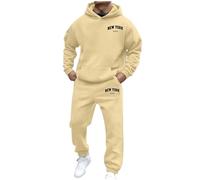 Tuta Pile Uomo Invernale Felpata Tuta Completa Pantaloni Tuta Uomo Completo Tuta in Casa Felpa con Cappuccio Tuta Sportiva Jogging Suit Moderno