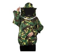 Tuta protettiva per l'apicoltura, Set completo da apicoltore pieghevole con doppia cerniera e cappello argento taglia 1(Gris)