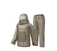 Tuta protettiva per l'apicoltura, Set completo for apicoltura con cordini Nero Marrone Taglie multiple(Brown,XXL)