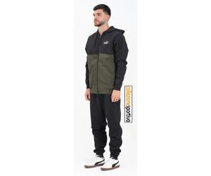 TUTA PUMA UOMO/DONNA HOODED FZ SWEAT SUIT FL - 692158-70 - col. nero/verde