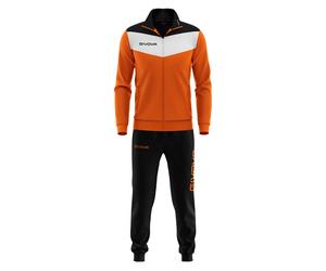TUTA RELAX GIVOVA Mod. CAMPO TR024 ARANCIO/NERO TRAINING TRACKSUIT