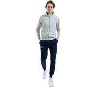 TUTA SCUOLA COTONE TERRY GRIGIO MELANGE CHIARO/BLU Tg. 3XL