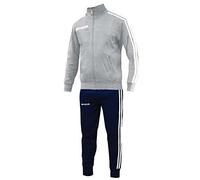 TUTA SCUOLA COTONE TERRY GRIGIO MELANGE CHIARO/BLU Tg. S