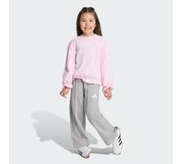 adidas Bambine e ragazze Seasonals Ruffles Sweatset Little Girls Track_Suit, clear pink/white, 7-8 Years