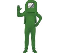 Tuta spaziale verde crewmate o imposter personaggio videogames 14-16 anni