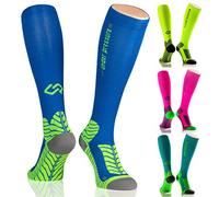 Tuta sportiva a compressione sotto pressione (compressione: 18 - 21 mmHg) - massima qualità, made in Germany (misure 39 - 42 (circonferenza del pelo: 30 - 41 cm), blu oceano