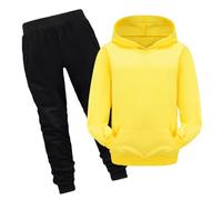 Tuta Sportiva Bambina Bambino,Felpa A Maniche Lunghe Felpata Jogging Ginnastica Abito da Chic Ed Elegante Felpa con Pantaloni Svasati Autunno Inverno per Regalo