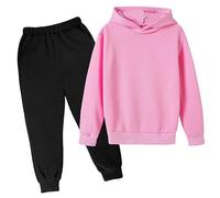 Tuta Sportiva Bambina Bambino Set Casual e Comodo da Indossare Felpa per Sport all'Aria Aperta Abito Chic Ed Elegante Ragazzi Ragazze Abbigliamento Taglie Forti Jogging,la Casa,Scuola, Spesa