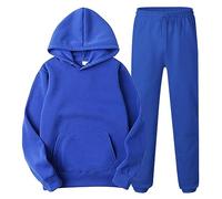 Tuta Sportiva Da Uomo jogging Invernale Felpata Completo Sport Maglia Taglie Forti Casual Abbigliamento Slim Fit Tinta Unita felpa con cappuccio e pantaloni Ragazzi Uomi
