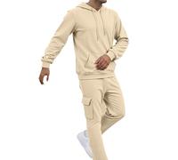 Tuta Sportiva Da Uomo Jogging Tinta Unita Felpe Con Cappuccio E Pantaloni Comodo Larghi Traspirante Completi Sportivi Casual Con Tasche Tute Da Ginnastica Leggera Palestra Abbigliamento Sportiva