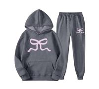 Tuta Sportiva Donna Completa Autunno Inverno Tute Casual Leggera due Pezzi Completo Palestra Felpa con Cappuccio e Jogging Pantaloni Set di Tempo Libero Yoga Sportswear