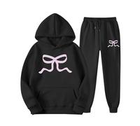 Tuta Sportiva Donna Completa Autunno Inverno Tute Casual Leggera due Pezzi Completo Palestra Felpa con Cappuccio e Jogging Pantaloni Set di Tempo Libero Yoga Sportswear