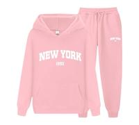 Tuta Sportiva Donna Completa Complete da Casual Tute Leggera Felpa in Pile Calda Pullover Elegante Oversize Pantalone a Gamba Larga Autunno Ginnastica Tutta Casa Taglie Forti Completo Tracksuit Sportw