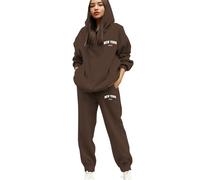 Tuta Sportiva Donna Completa Completi Palestra Due Pezzi Cotone Jogging Completo Sportivo Ginnastica 2 Curvy Felpa con Cappuccio e Pantaloni Workout Fitness Outfit Autunno Inverno