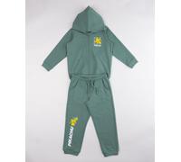 Tuta sportiva felpata verde bambino "pokemon - pikachu active"