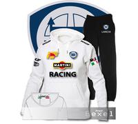 TUTA FELPA HOOD STAMPATA PEUGEOT 108 208 308 508 AUTO MOTO SPORT ITALIA COL BN