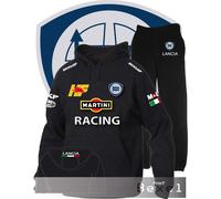 TUTA FELPA HOOD STAMPATA PEUGEOT 108 208 308 508 AUTO MOTO SPORT ITALIA COL BN