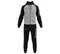 TUTA SUPER KING FELPA GRIGIO MELANGE CHIARO/NERO Tg. 2XL