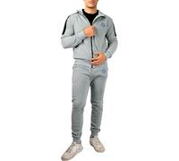 Tuta Uomo Completa Felpata Zip-Cappuccio Abbigliamento Sportivo Uomo e Completo Palestra Uomo Tuta Ginnastica Uomo RegularFit (IT, Testo, XXL, Regular, Regular, Modello 6)