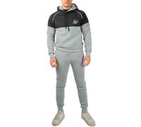 Tuta Uomo Completa Felpata Zip-Cappuccio Abbigliamento Sportivo Uomo e Completo Palestra Uomo Tuta Ginnastica Uomo RegularFit (IT, Testo, XXL, Regular, Regular, Modello 2)