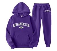 Tuta Uomo Completa Fitness Felpe e Pantaloni Sportivi da Traspirante Sportivo Completo Autunno Inverno 2 Pezzi Invernale Elegante Set Tracksuit Tute Y2K Hip Hop Streetwear