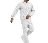 Tuta Uomo Completa Fitness,Fitness Leggera Casual Completo Felpe e Pantaloni Della Larghi a Maniche Lunghe Fitness Jogging Invernale Elegante Set Tracksuit Tute per il Tempo Libero