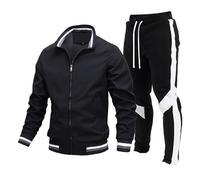 Tuta Uomo Completa Fitness,Palestra Sportiva Felpa con Cappuccio e Pantaloni 2 Pezzi Jogging Fitness Set Elegante Completini Ginnastica Pantalone Y2K Hip Hop Streetwear