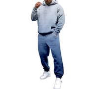 Tuta Uomo Completa In Cotone Felpato, Set Sportivo Con Felpa A Cappuccio E Pantaloni A Sbalzo Ombré Abbigliamento Termico Invernale Ideale Per Running Palestra E Streetwear Outfit Casual A Due Pezzi