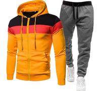 Tuta Uomo Completa Invernale Felpa Con Zip E Cappuccio Due Pezzi Felpe Giacca E Pantaloni Set Tracksuit Tute Da Ginnastica Abbigliamento Sportiva Tuta Felpata Maglia Complete Palestra Completo