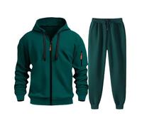 Tuta Uomo Completa Invernale Sportiva Tuta da Ginnastica 2 Pezzi Felpa con Cappuccio e Pantaloni Tasche Casa Tute Complete Invernali Felpata Y2k Completi Sportivi Traspirante Homewear Autunno Inverno