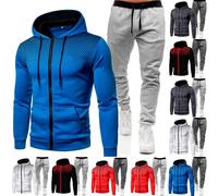 Tuta Uomo Completa Tuta Da Ginnastica Uomo Invernale 2 Pezzi Felpa Con Cappuccio e Pantaloni Set Giacca Da Jogging Suit Felpata Completo Palestra Uomo Abbigliamento Sportiva Tute da Uomo in Offerta
