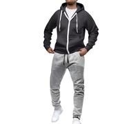 Tuta Uomo Completo Sportiva 2 Pezzi Giacca Felpa Con Cappuccio A Maniche Lunghe E Pantaloni Da Jogging Suit Felpata Tute Da Ginnastica Uomo Invernale Completo Abbigliamento Casual Tuta Completa