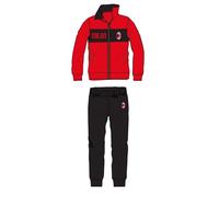 Tuta Uomo Da Casa A.C. Milan Prodotto Ufficiale Felpa Con Zip Con Logo In Pile