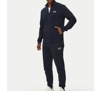 Tuta Uomo EA7 Emporio Armani Cotone Garzato Felpa e Pantalone 8NPV60 1562 Blu